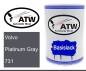 Preview: Volvo, Platinum Gray, 731: 500ml Lackdose, von ATW Autoteile West.